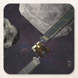 Rymdfarkoster och vätska före islaget underlägg papper kvadrat