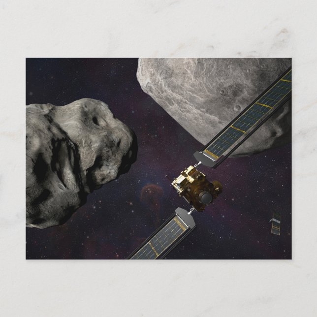 Rymdfarkoster och vätska före islaget vykort (Framsida)