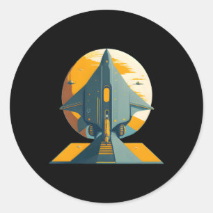 Rymdfarkoster Science fiction Runt Klistermärke