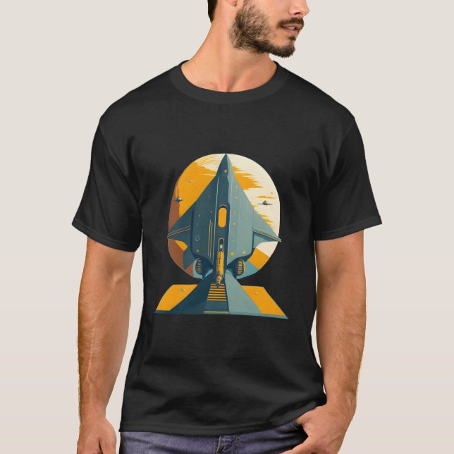 Rymdfarkoster Science fiction T Shirt (Framsida)
