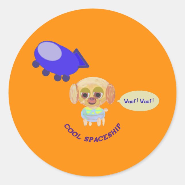 Rymdfart Runt Klistermärke (Framsida)