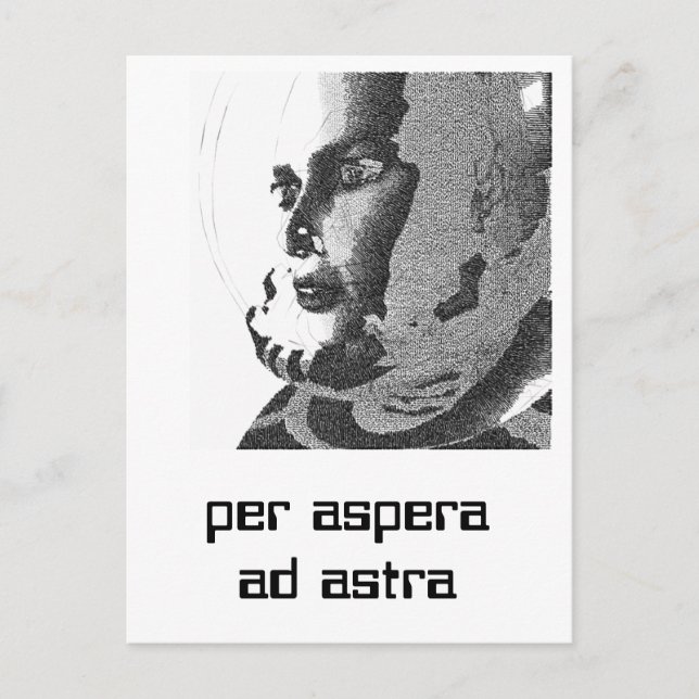 rymdflicka vykort (Framsida)