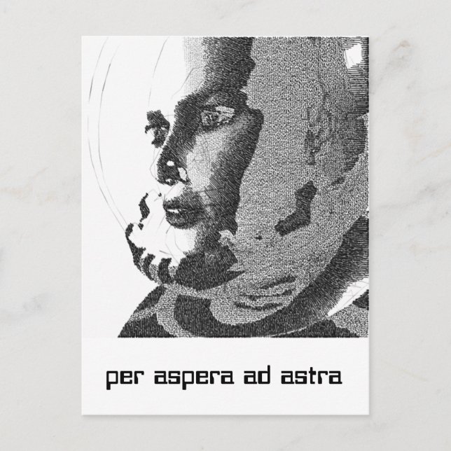 rymdflicka vykort (Framsida)