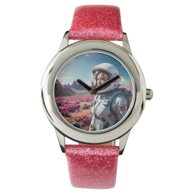 Rymdflickan utforskar planeten | armbandsur (Framsida)
