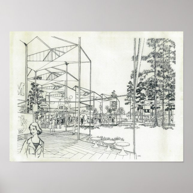 Rymdflygarkonceptet Nål Teckning Poster (Framsidan)