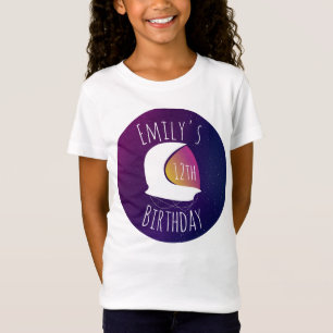 Rymdgalax Rymdman Födelsedagsfest med Lila Ombre T Shirt