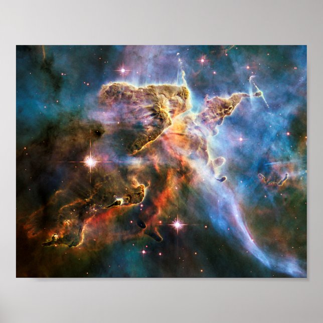Rymdgalaxer nebuli. Universa stjärnor. Hubble NASA Poster (Framsidan)