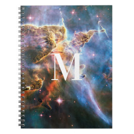 Rymdgalaxer nebuli. Universa stjärnor. Monogram Anteckningsbok
