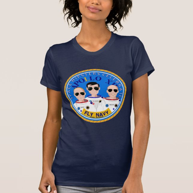 RymdHipsters Apollo 12 50-årsdagen t-shirt (Framsida)