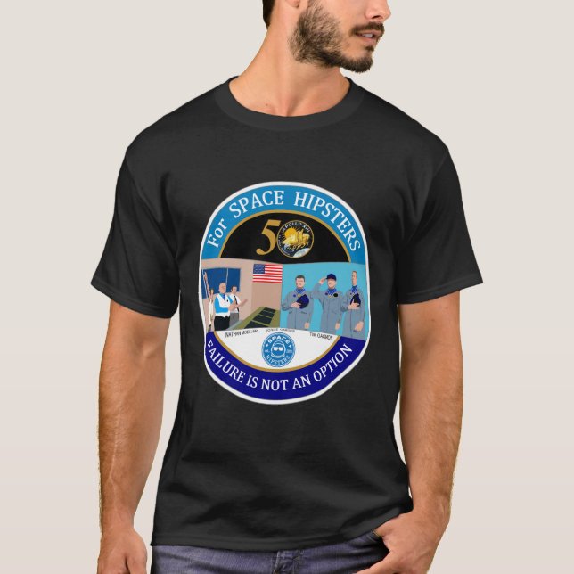 RymdHipsters Apollo 13 50-årsdagen t-shirt (Framsida)