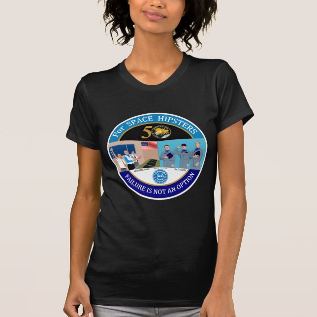 RymdHipsters Apollo 13 50:e dam t-shirt (Framsida)