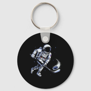 Rymdhockeyastronaut som spelar i tyngdlöshet  nyckelring