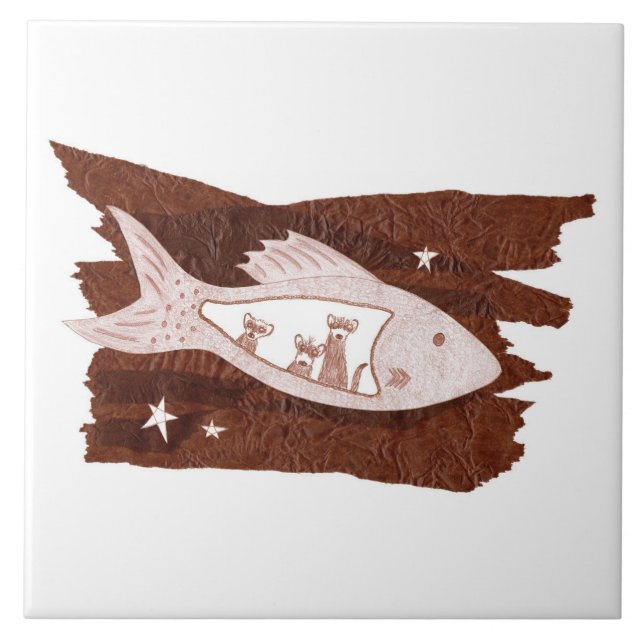 Rymdillrar, keramiskt plattor kakelplatta (Framsidan)