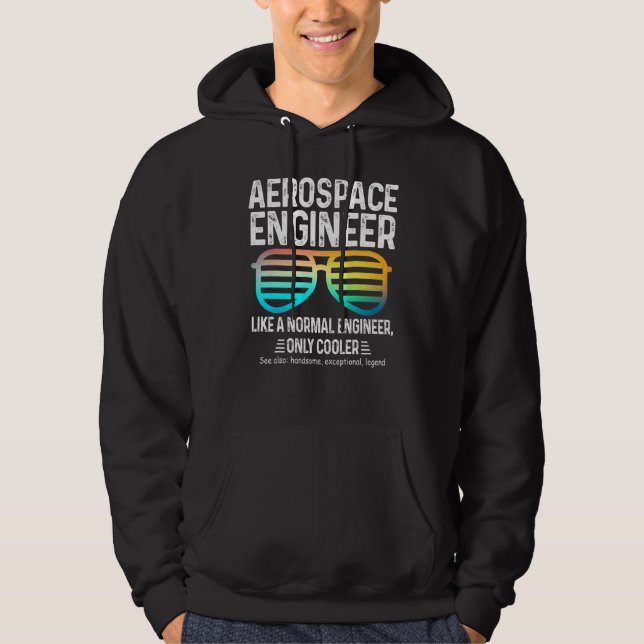 Rymdingenjör Som En Normal Ingenjör Fast Coo Hoodie (Framsida)