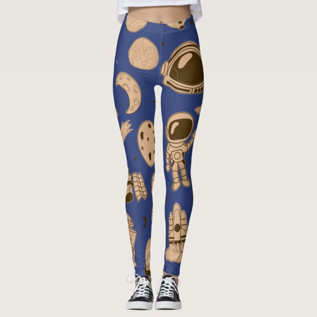 Rymdinvasionslaggningar Leggings (Framsida)