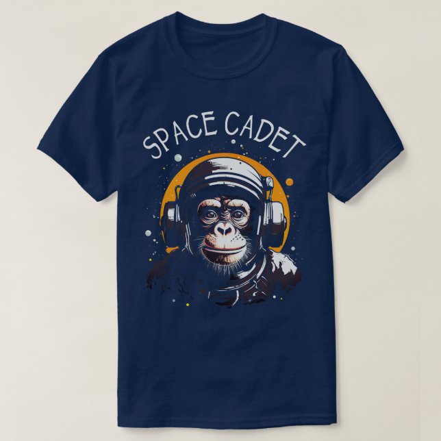 Rymdkadets apa Ape Chimp Astronaut T Shirt (Design framsida)