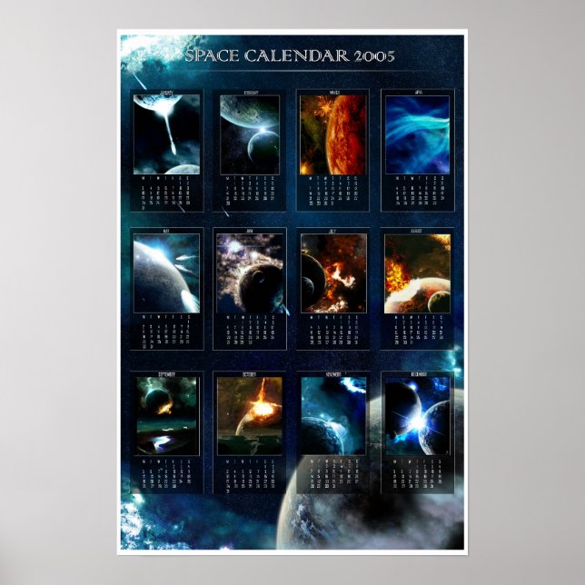 Rymdkalender 2005 poster (Framsidan)