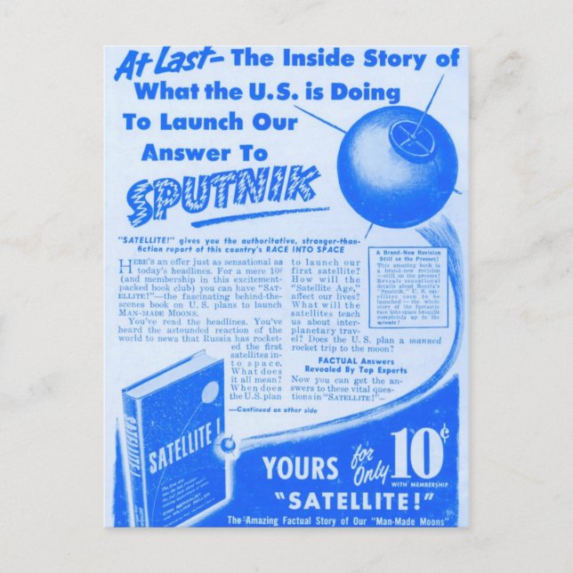 Rymdkapplöpning Vykort (Framsida)