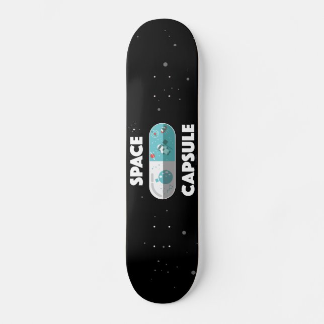 Rymdkapsel Old School Skateboard Bräda 18 Cm (Framsida)