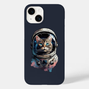 Rymdkat Astronaut i rymden Vattenfärgskonst