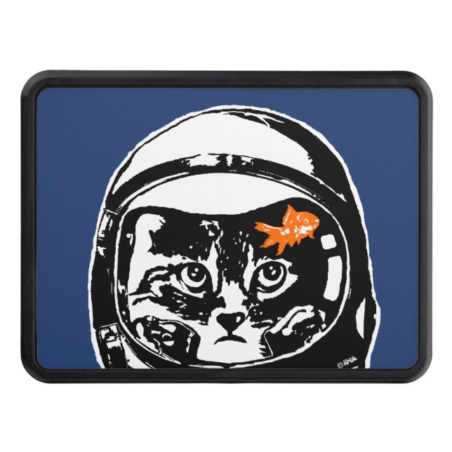 Rymdkatt och guldfisk skydd för dragkrok (Framsidan)