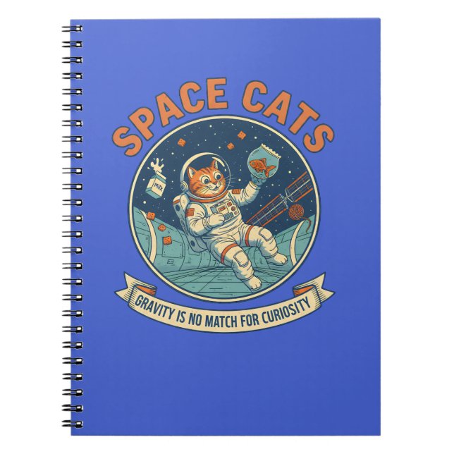 Rymdkattaastronaut Anteckningsbok (Framsidan)