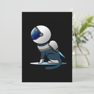 Rymdkattastronaut Inbjudningar