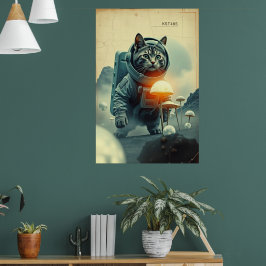 Rymdkattdrömmar på Svampmånen Poster