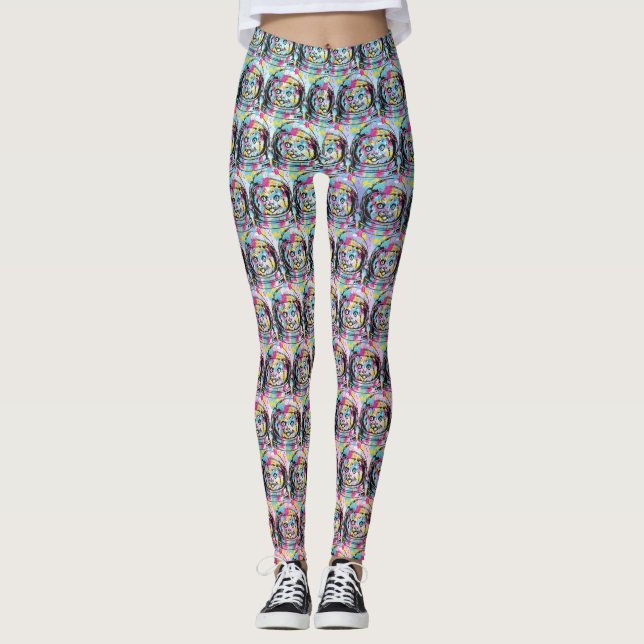 Rymdkatten Leggings (Framsida)