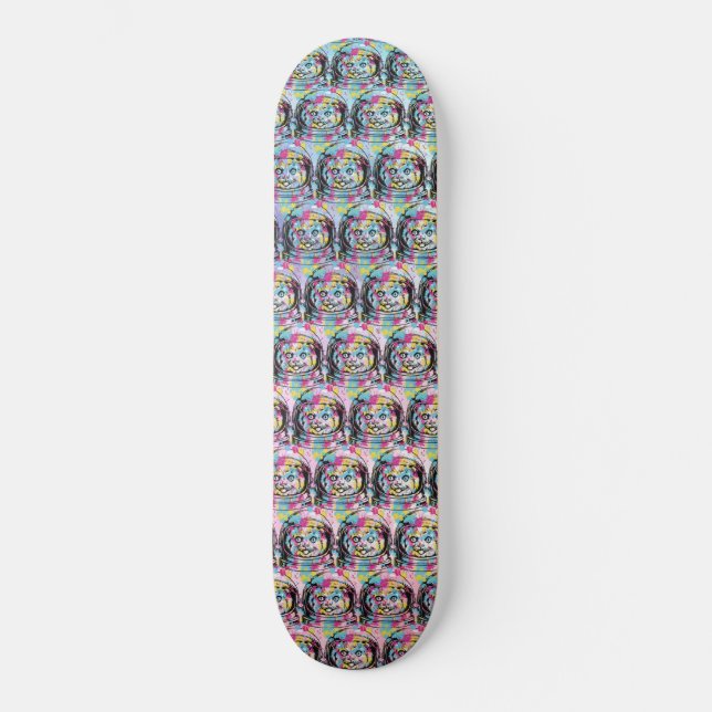Rymdkatten Mini Skateboard Bräda 18,5 Cm (Framsida)