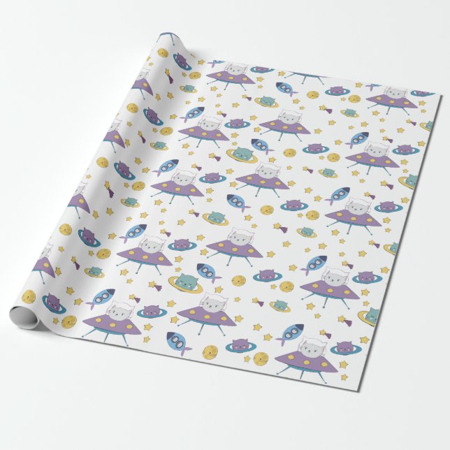 Rymdkatten Presentpapper (Utrullad)