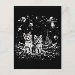 Rymdkatter Katter i Kosmos Vykort