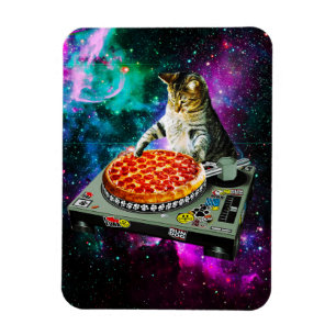 Rymdkattpizza Magnet