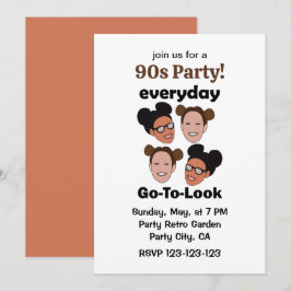 Rymdknutar frisyr vardaglig look 90-talet fest inbjudningar