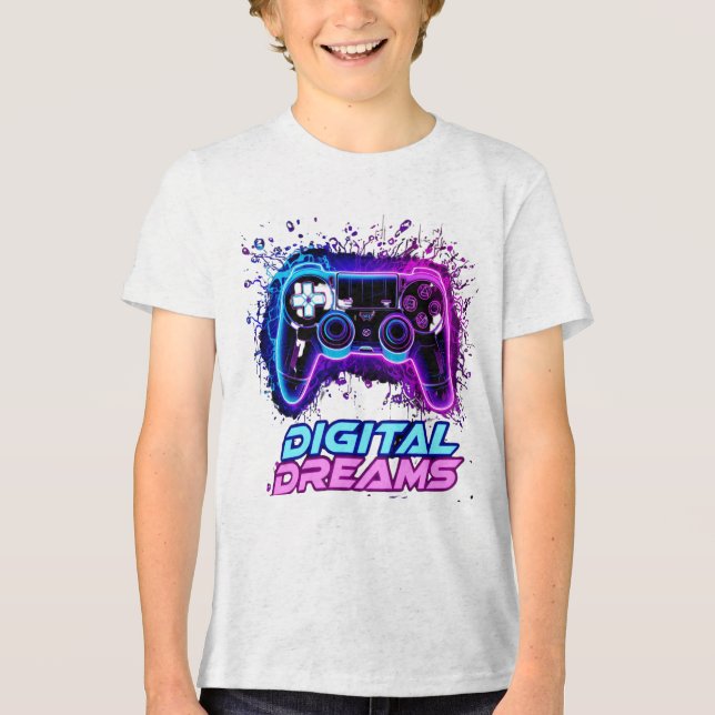 Rymdkonstkort med kritbräda för barn t shirt (Framsida)