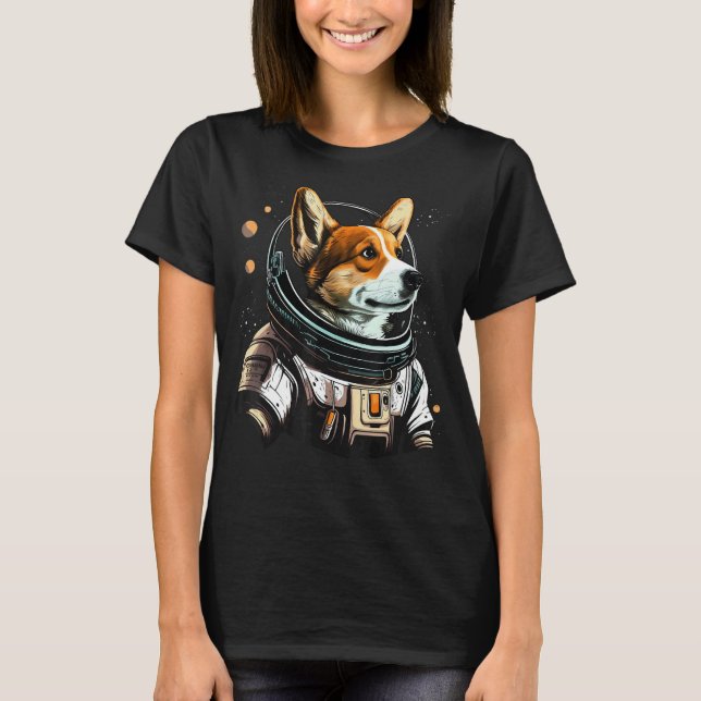 Rymdkorgi på Galaxy Astronaut Welsh  T Shirt (Framsida)