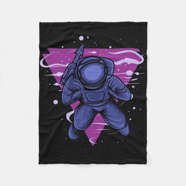 Rymdkrig mellan astronauter fleecefilt (Framsidan)