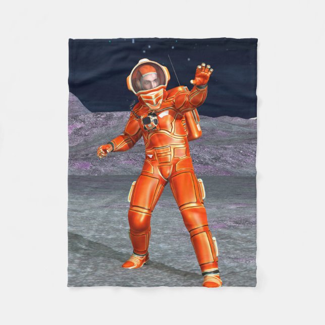 Rymdman Mars Rymdutforskare på utomjordisk planet Fleecefilt (Framsidan)