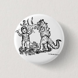 Rymdman mot dinosaurie knapp