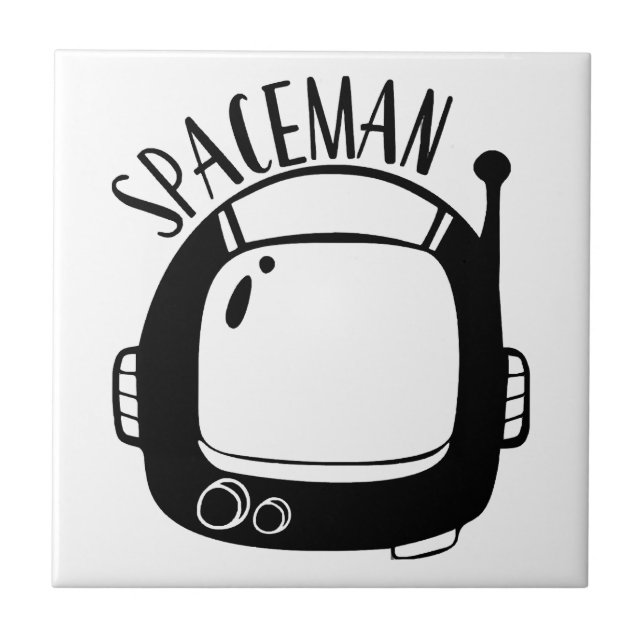 Rymdman Vintage Kakelplatta (Framsidan)