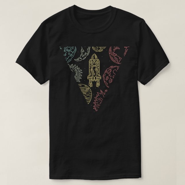 Rymdmarksplanettriangeln Ge T Shirt (Design framsida)