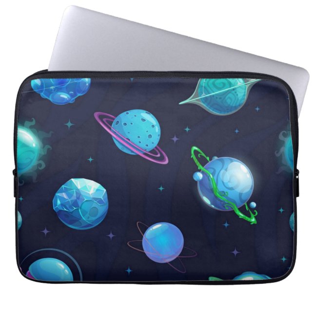 Rymdmönster Laptop Fodral (Framsidan)