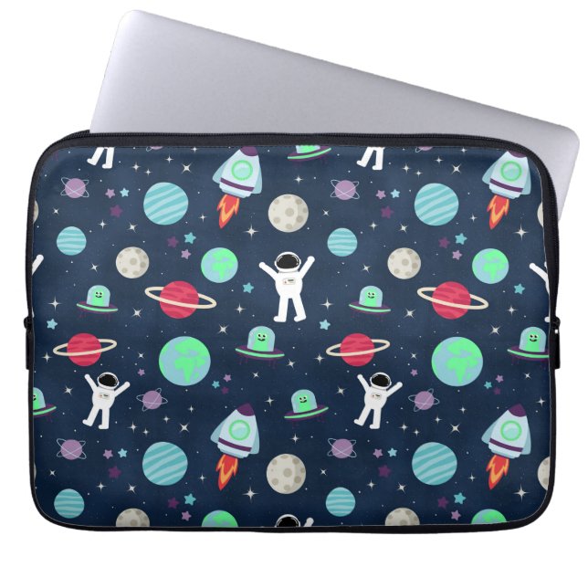 Rymdmönsterillustration Laptop Fodral (Framsidan)
