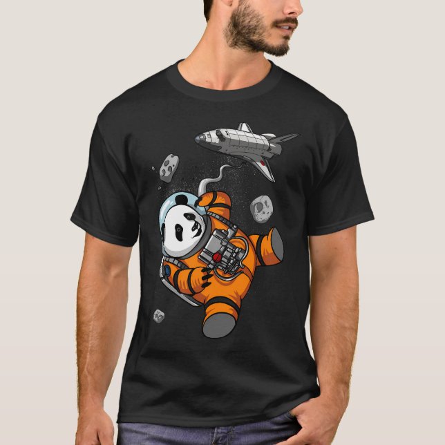 Rymdpandaastronaut T Shirt (Framsida)