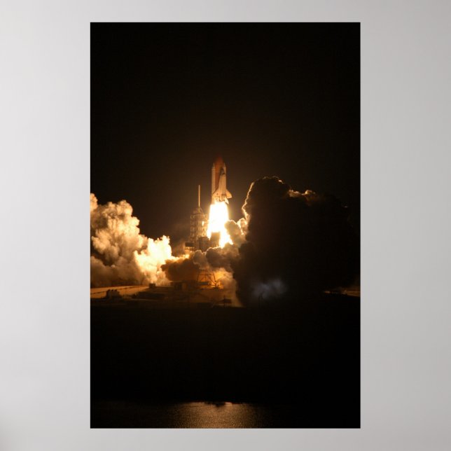 Rymdpendeln Jord Orbital Racecraft Natt Poster (Framsidan)