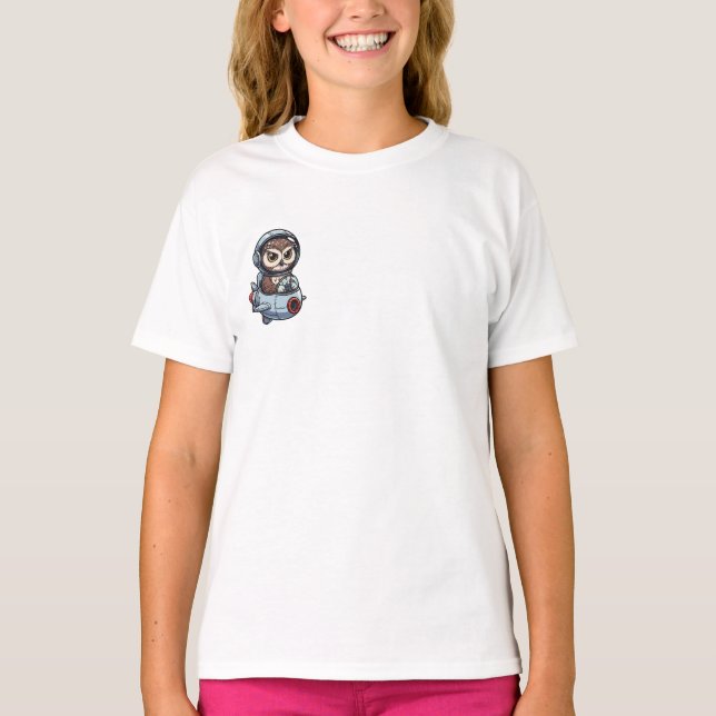 Rymdpilot Ugglebarnens Äventyr T Shirt (Framsida)