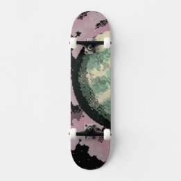 Rymdpixelgrafik Mini Skateboard Bräda 18,5 Cm