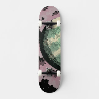 Rymdpixelgrafik Mini Skateboard Bräda 18,5 Cm