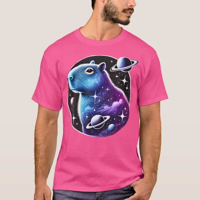 Rymdplaneter Kapybara T Shirt (Framsida)