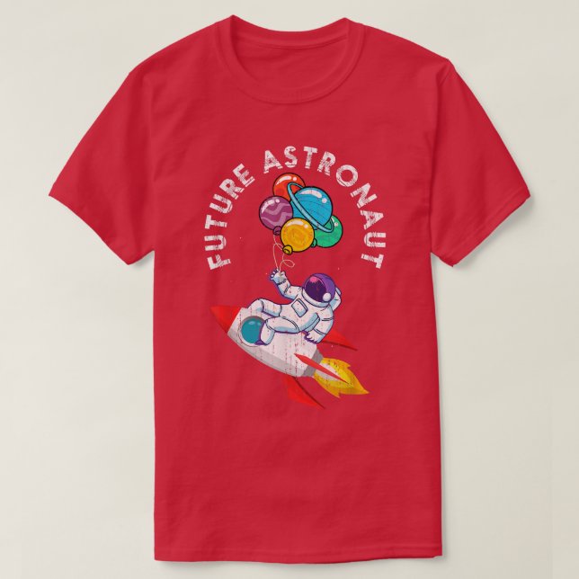 Rymdplaneterna och vetenskapen raketerar barnen i  t shirt (Design framsida)